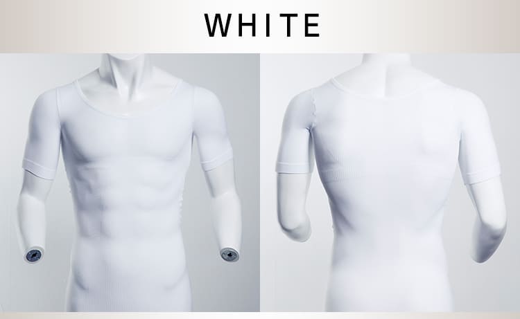 プレッシャーアンダー(Pressure Under)白色半袖の着用イメージ